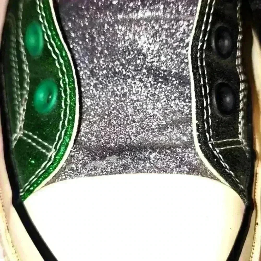 619HC. 2017 Converse X JW Anderson Chuck Taylor HI Shoes, Glitter First String - Picture 5 of 13